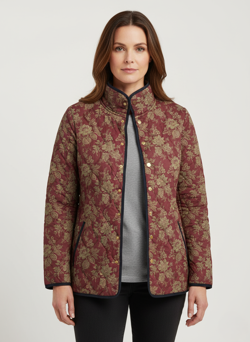 Veste Femme Imprimé Floral Rétro