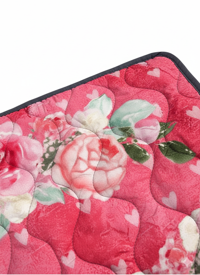 Veste Matelassée Florale Rose Charmante