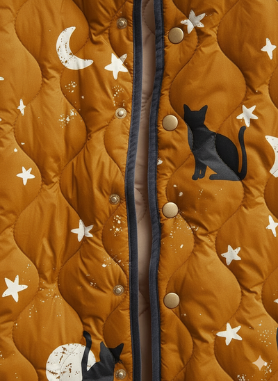 Veste Matelassée Chat Noir Halloween