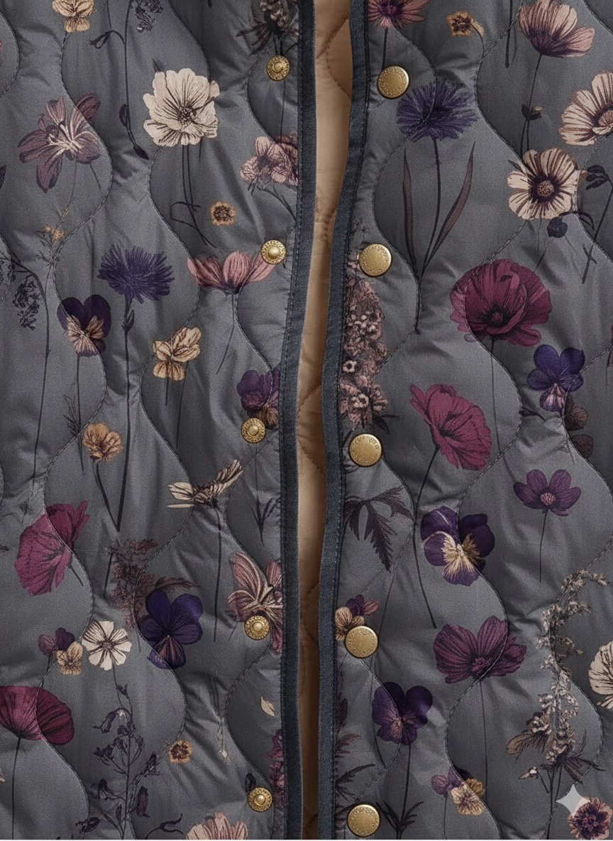 Veste Matelassée Fleurie