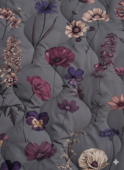 Veste Matelassée Fleurie