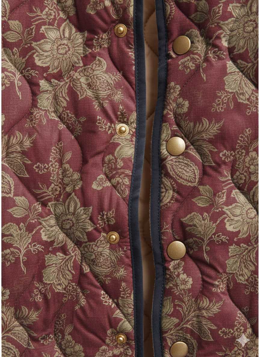 Veste Femme Imprimé Floral Rétro