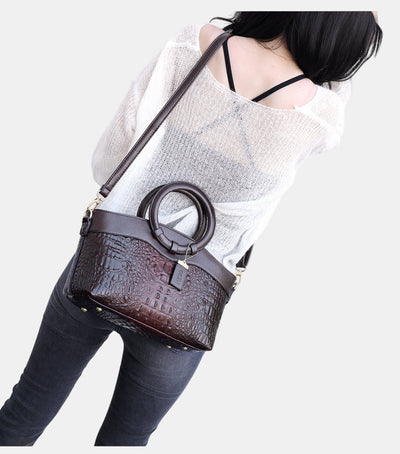 JAYE | STYLISCHE HANDTASCHE IM KROKODILMUSTER