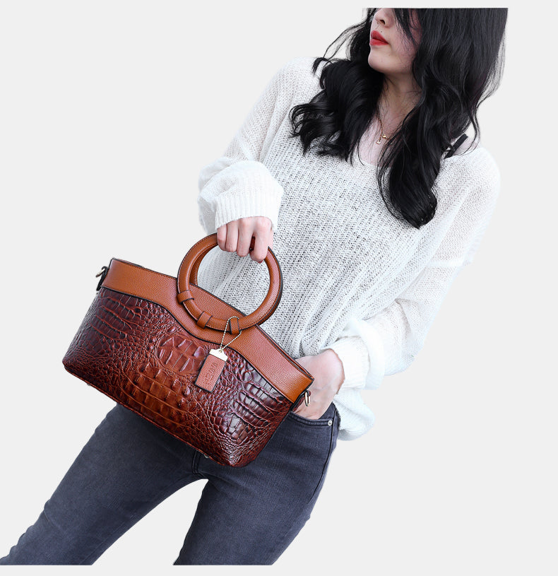 JAYE | STYLISCHE HANDTASCHE IM KROKODILMUSTER