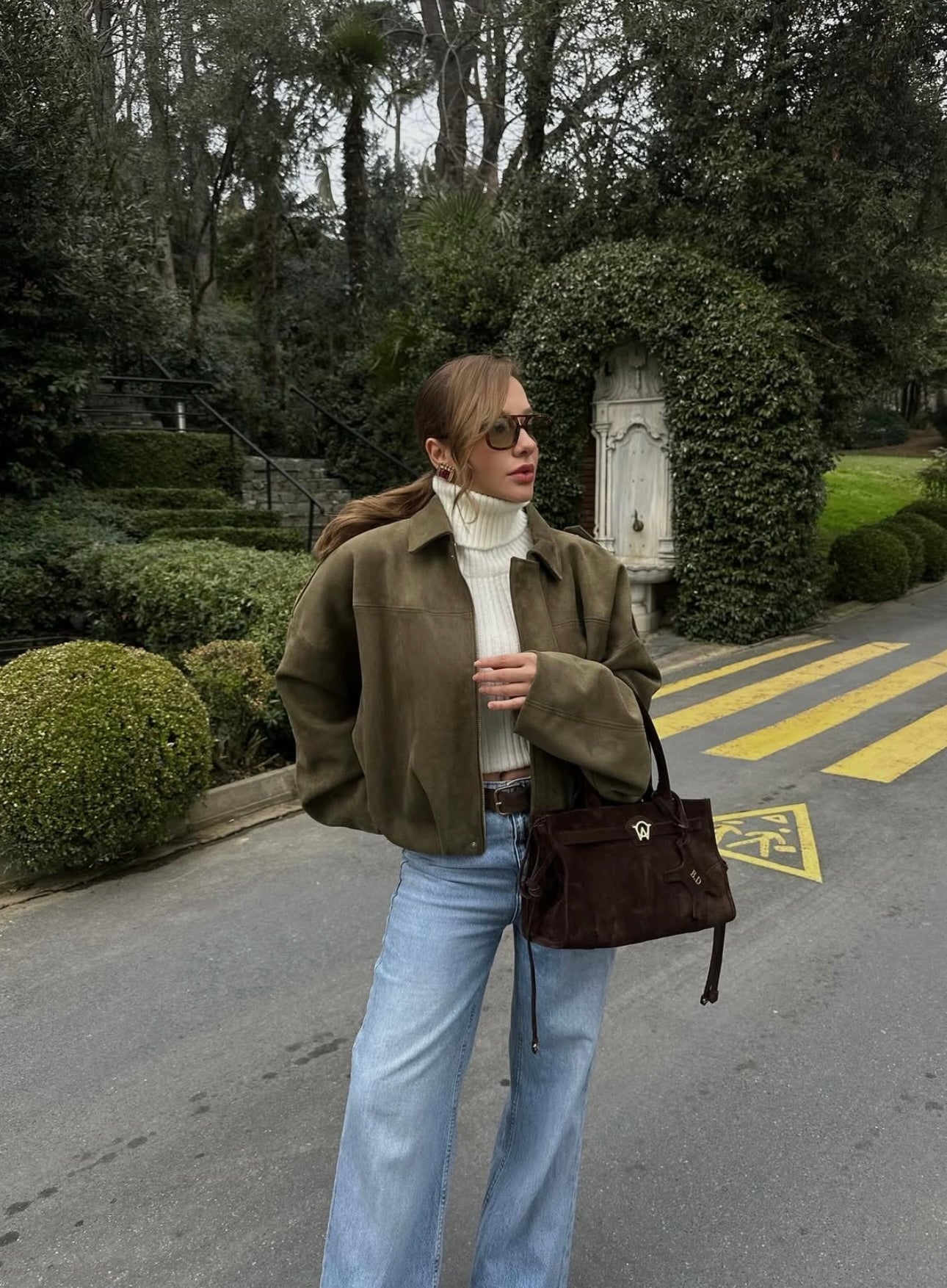 Alina™ Oversize-Wildledermantel