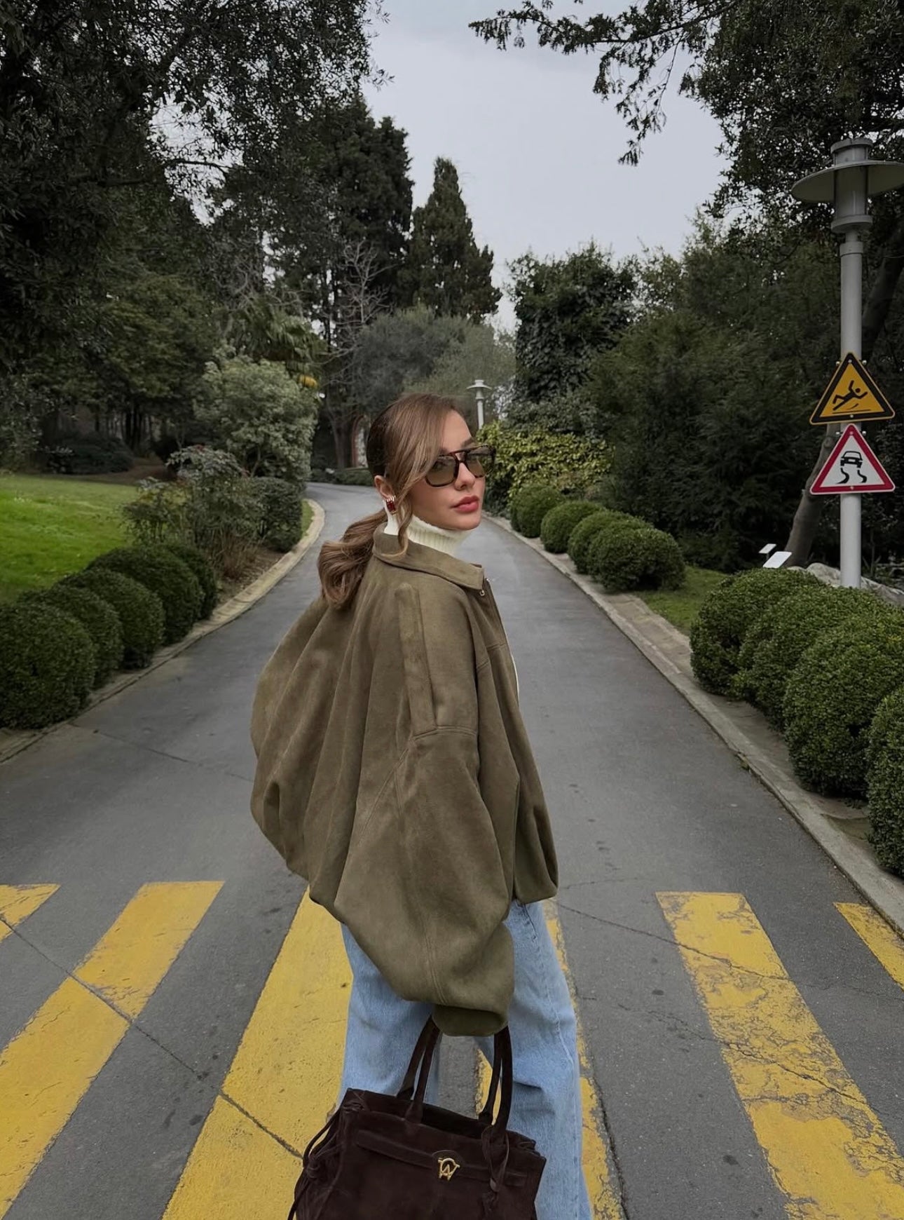 Alina™ Oversize-Wildledermantel