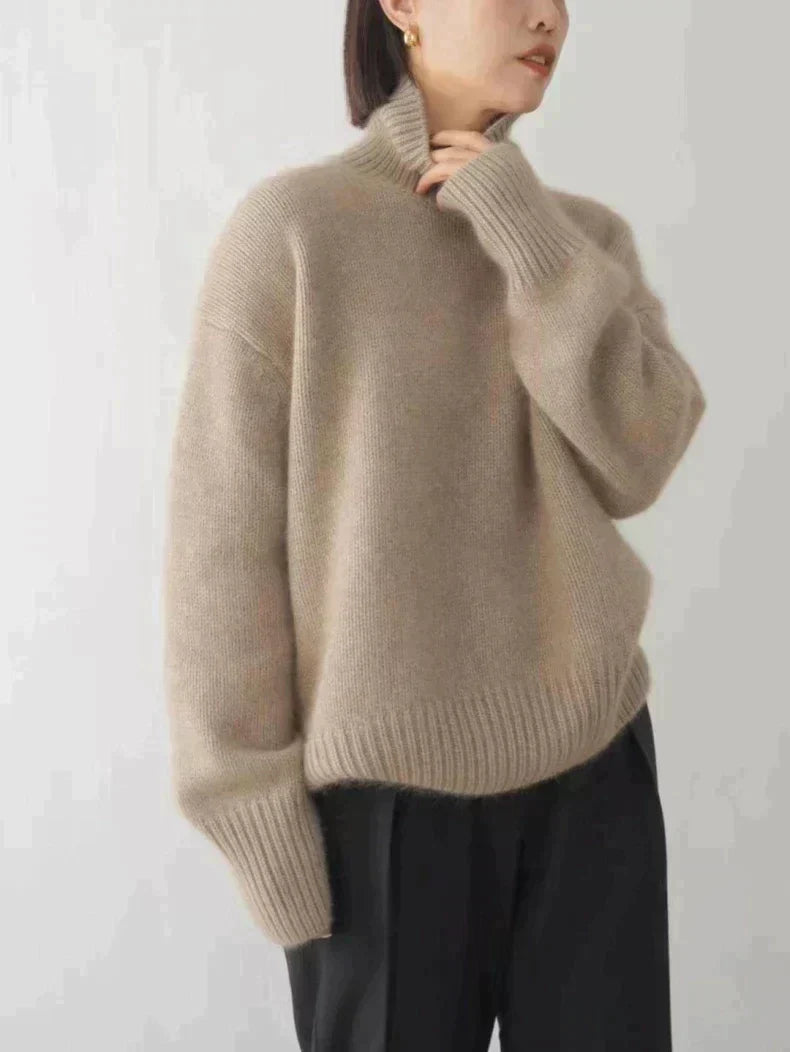 Isabella - Hochkragen Cashmere Pullover