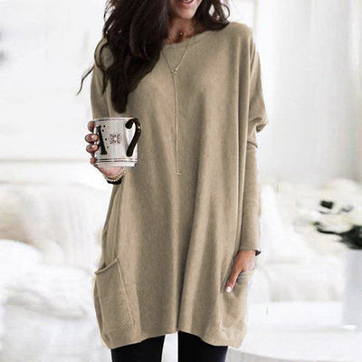 ELLE | Langarm-Shirtkleid mit Taschen