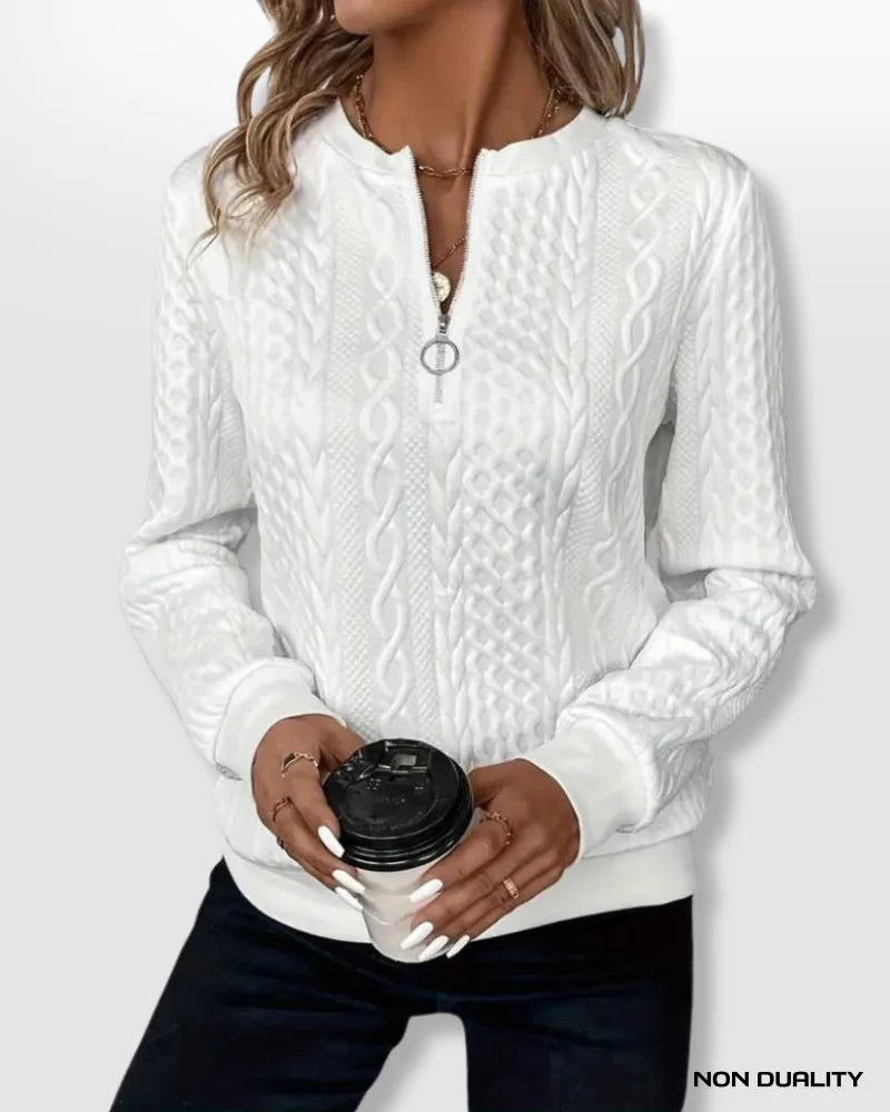 Non-Dualität Zip-Up Pullover |