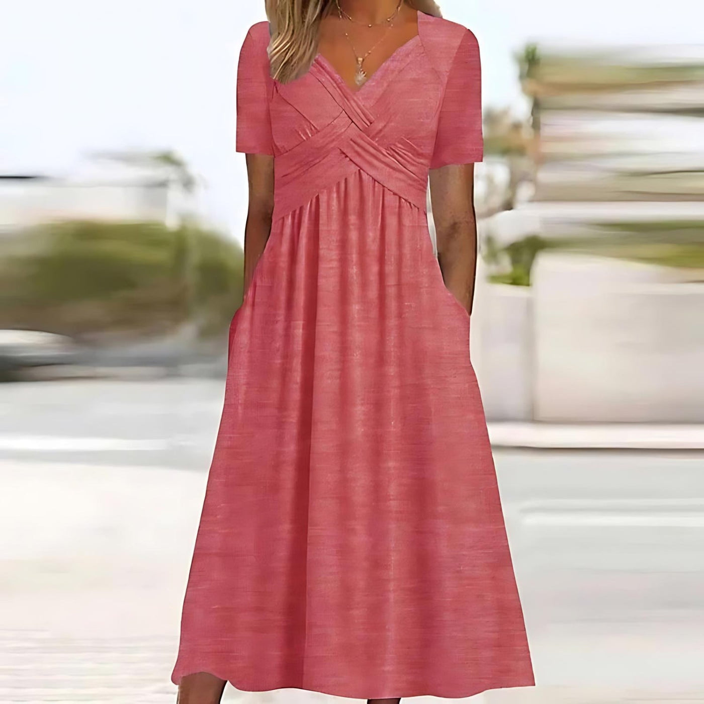 Elena™ | Feminines Sommer-Midikleid mit Eleganz