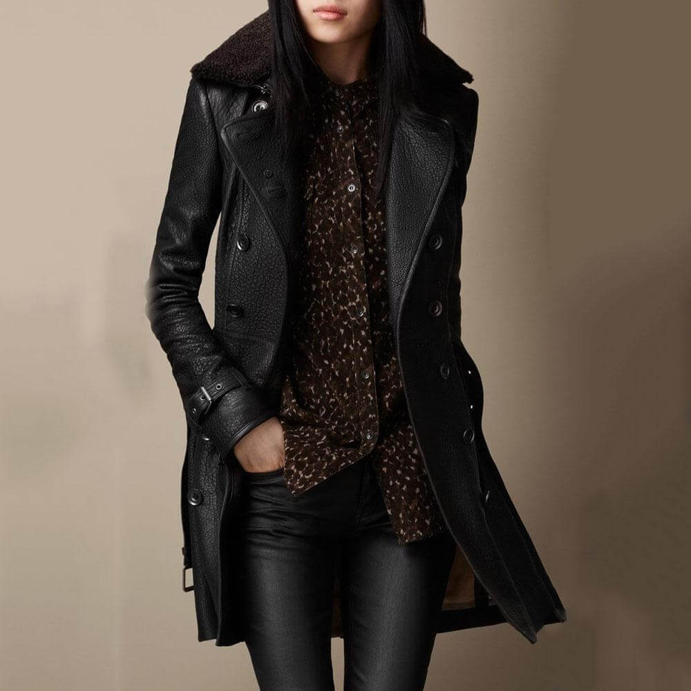 Ada Trenchcoat aus luxuriösem Leder