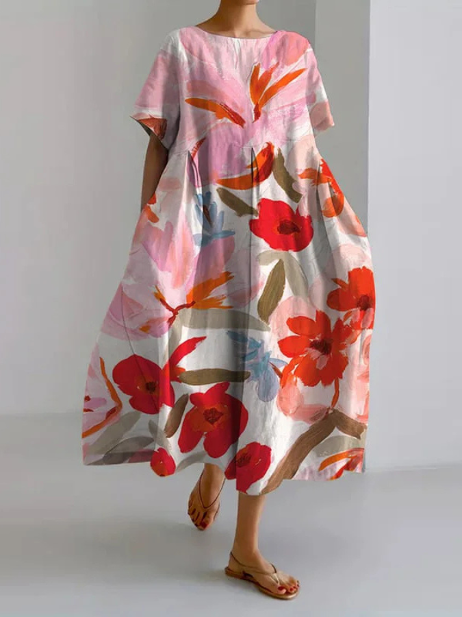 VALENTINA – Maxikleid Blumen Sommerlich