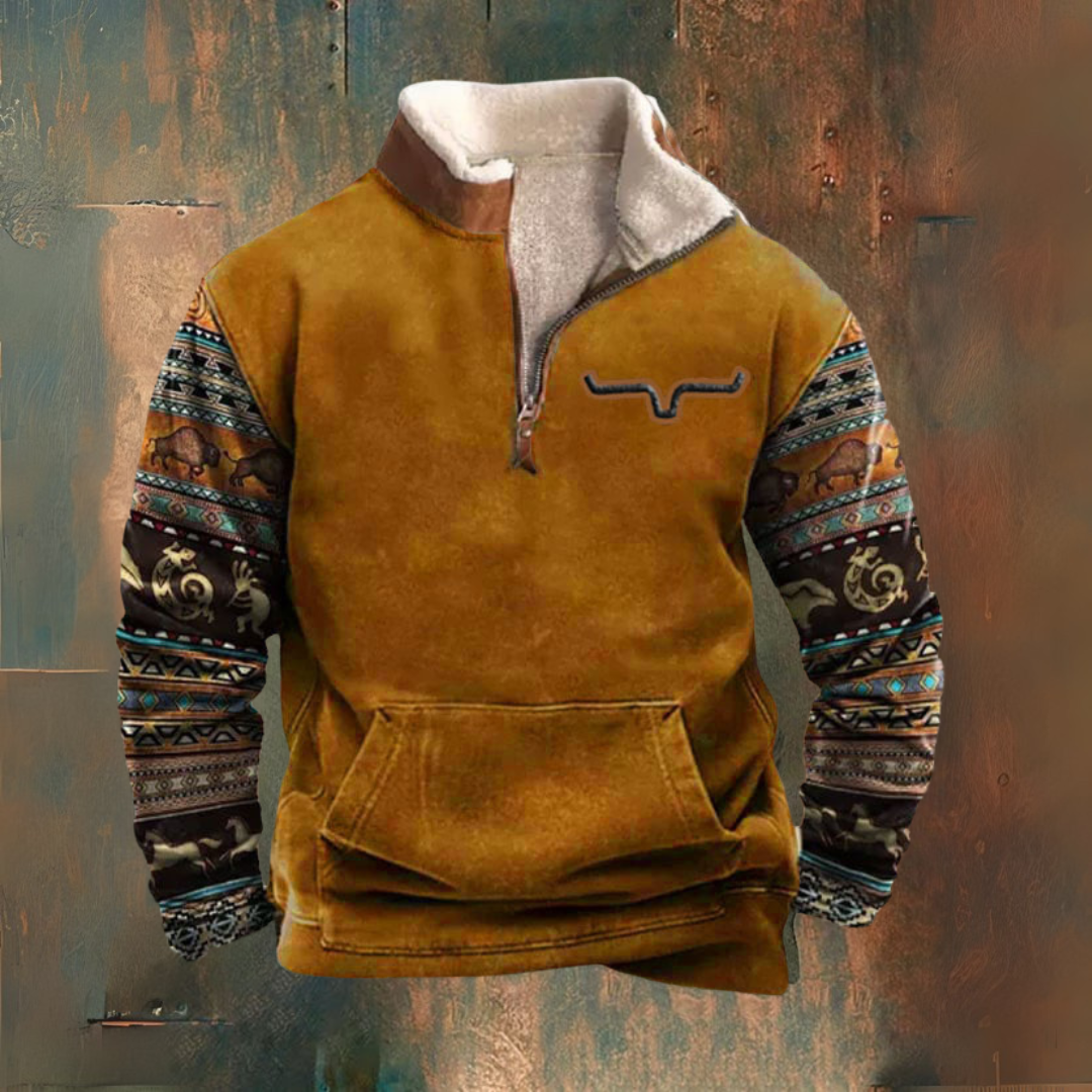 RODEO — Sweatshirt mit halbem Reißverschluss für den Herbst-Winter