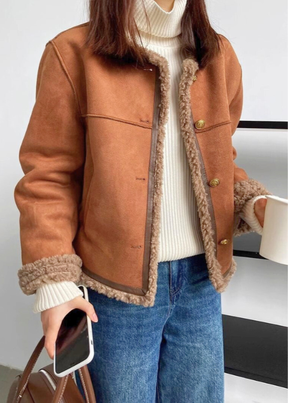 Ruby - Warme Jacke mit Schafslederfutter