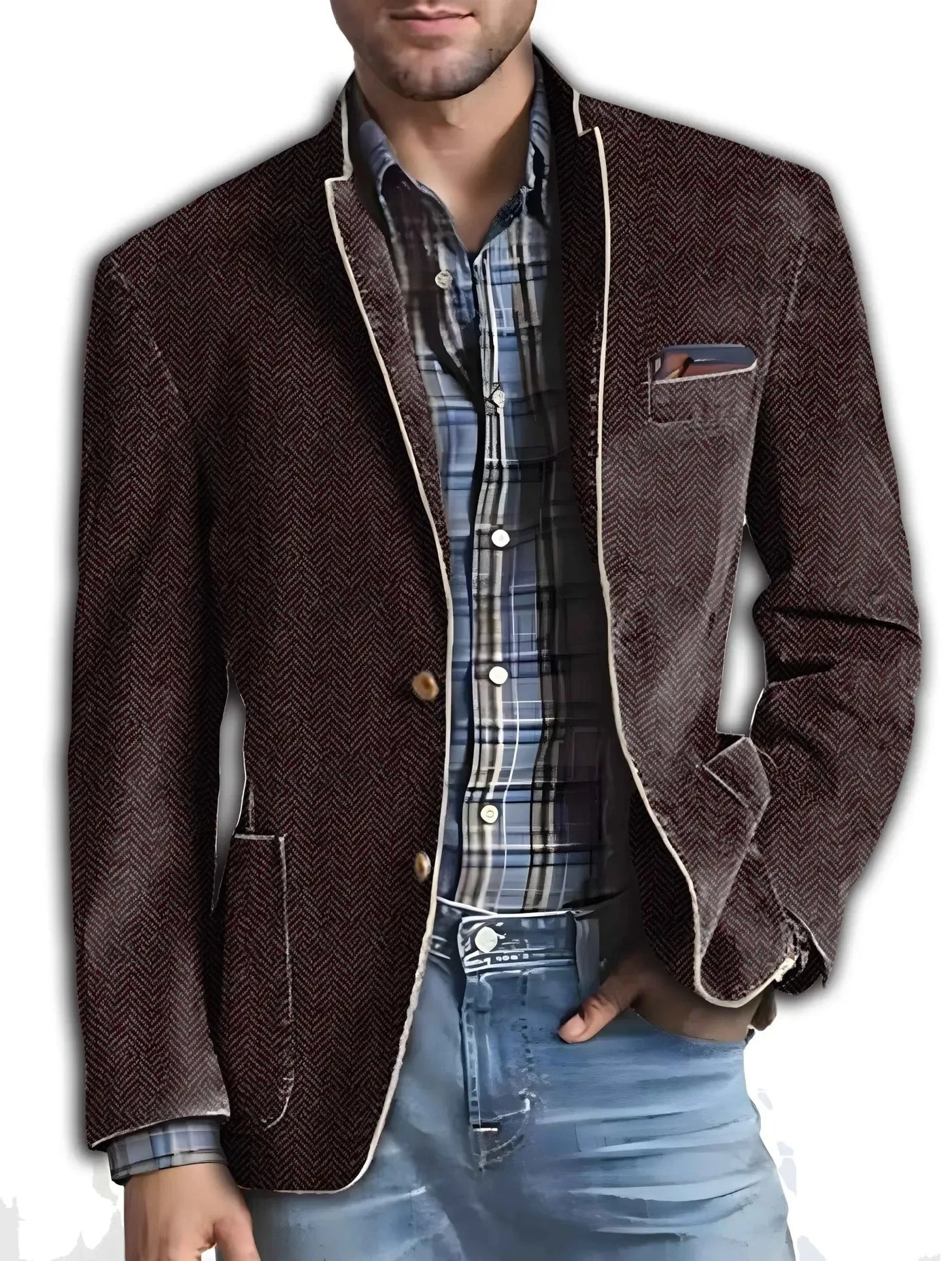 Marc | Elegante Bedruckte Anzugjacke für Herren