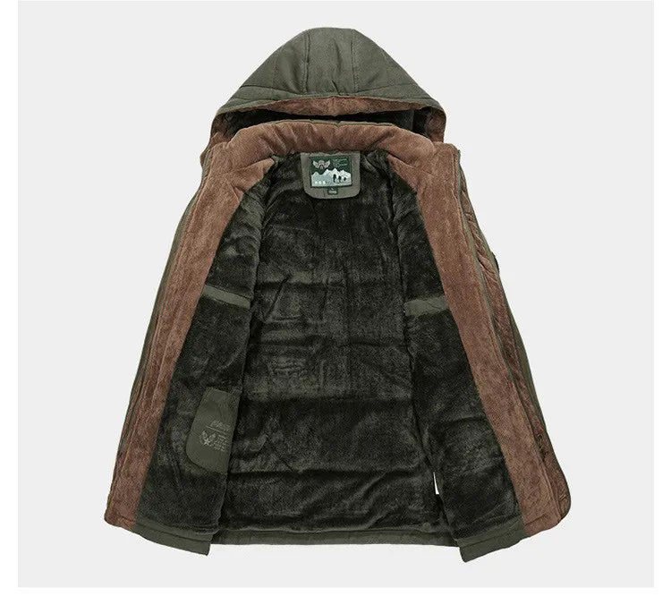 Thermischer Winterparka für Herren mit mehreren Taschen