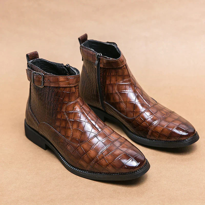 Dylan | Stiefeletten mit Kunstleder-Schnalle