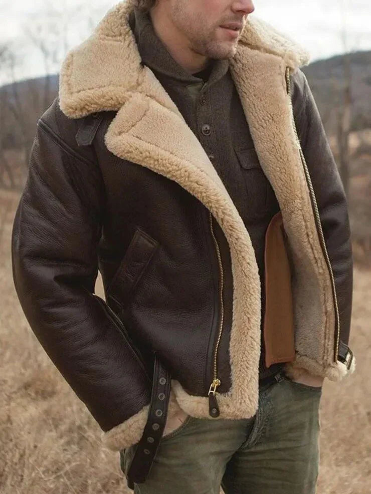 Maverick™ - Shearling-Lederjacke