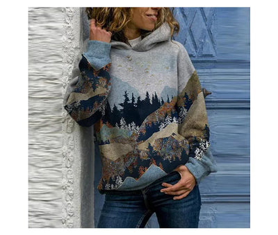 Lia™ – Hoodie Naturmotiv Locker