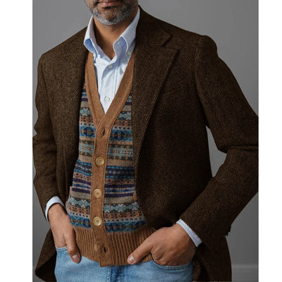 Marc | Elegante Herbstjacke im Fischgrätmuster