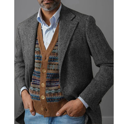 Marc | Elegante Herbstjacke im Fischgrätmuster