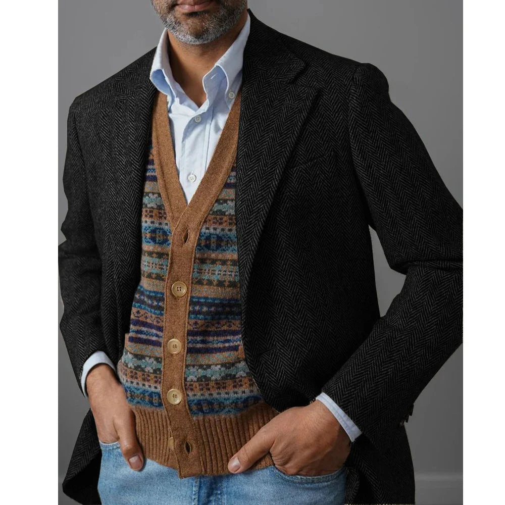 Marc | Elegante Herbstjacke im Fischgrätmuster