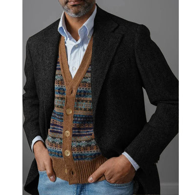 Marc | Elegante Herbstjacke im Fischgrätmuster