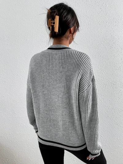 Marina | Gestreifter Waffelstrickpullover