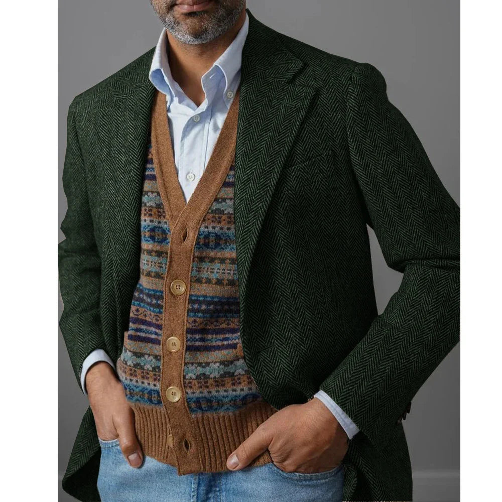 Marc | Elegante Herbstjacke im Fischgrätmuster