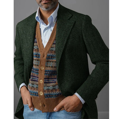 Marc | Elegante Herbstjacke im Fischgrätmuster