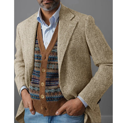 Marc | Elegante Herbstjacke im Fischgrätmuster