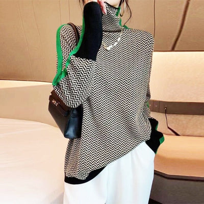 Eleanor | Herringbone Luxe Rollkragenpullover