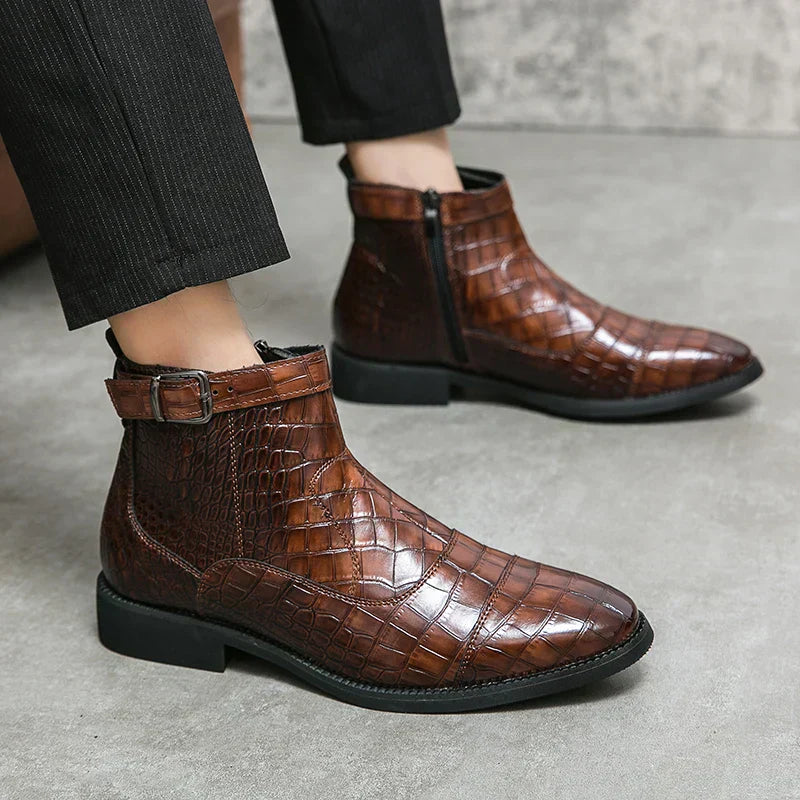 Dylan | Stiefeletten mit Kunstleder-Schnalle