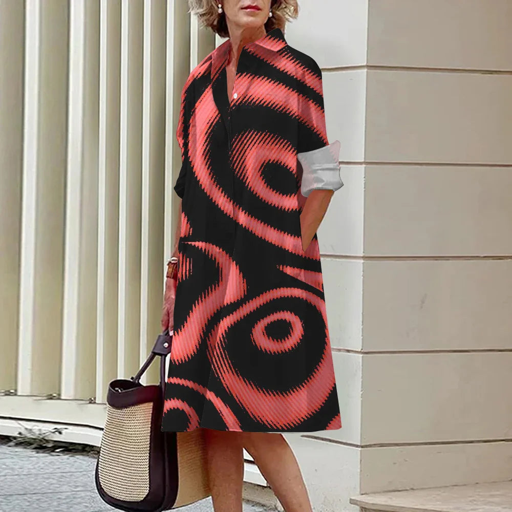 VIOLA – Midikleid Streifen Chic