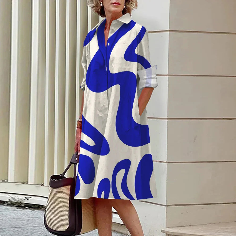 TESSA – A-Linienkleid Gestreift Klassisch