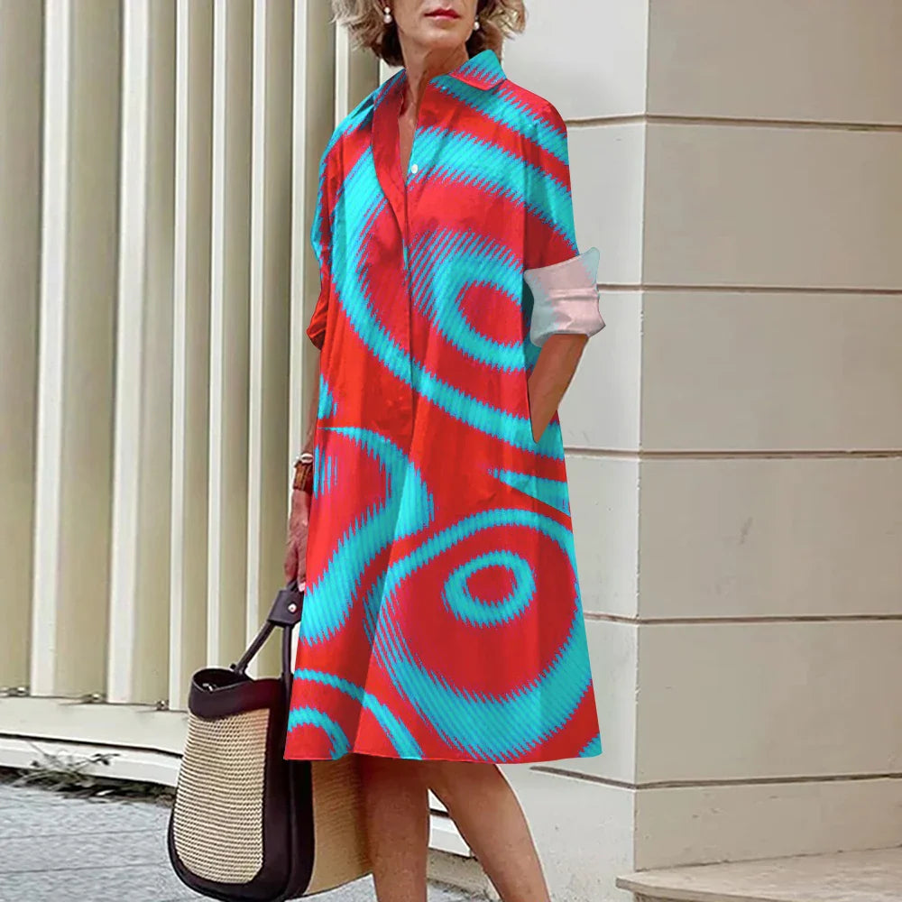 NATALIA – A-Linie Kleid Gestreift