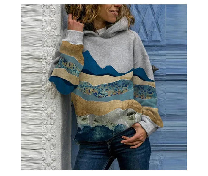 Lia™ – Hoodie Naturmotiv Locker