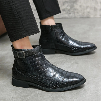 Dylan | Stiefeletten mit Kunstleder-Schnalle
