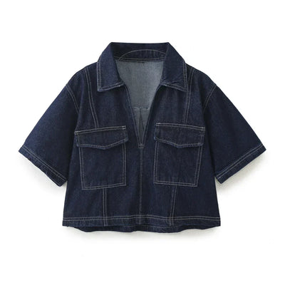 Sofia | V-Ausschnitt Denim Set