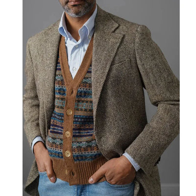 Marc | Elegante Herbstjacke im Fischgrätmuster