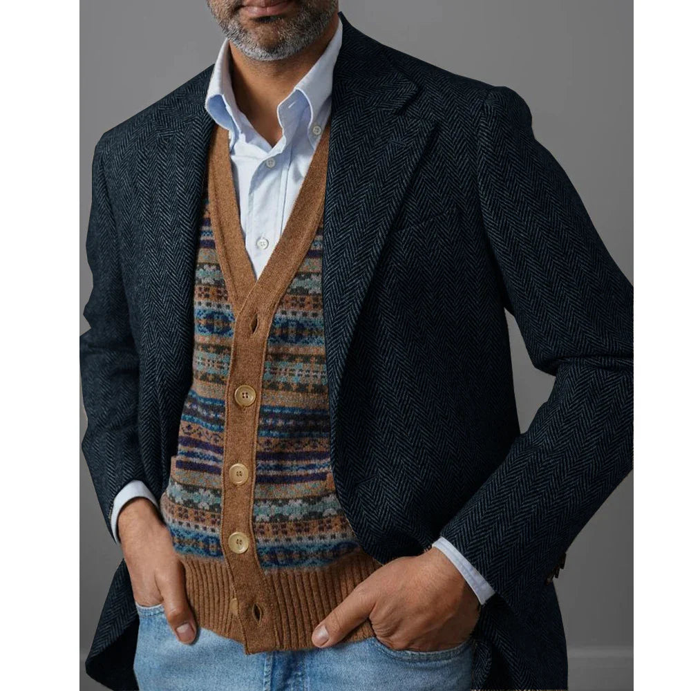 Marc | Elegante Herbstjacke im Fischgrätmuster