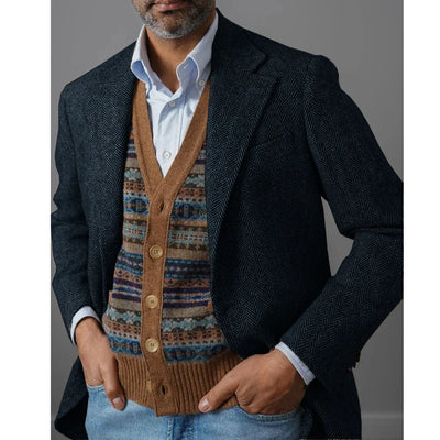 Marc | Elegante Herbstjacke im Fischgrätmuster