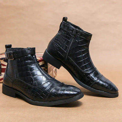 Dylan | Stiefeletten mit Kunstleder-Schnalle