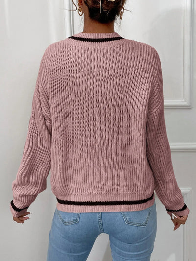 Marina | Gestreifter Waffelstrickpullover