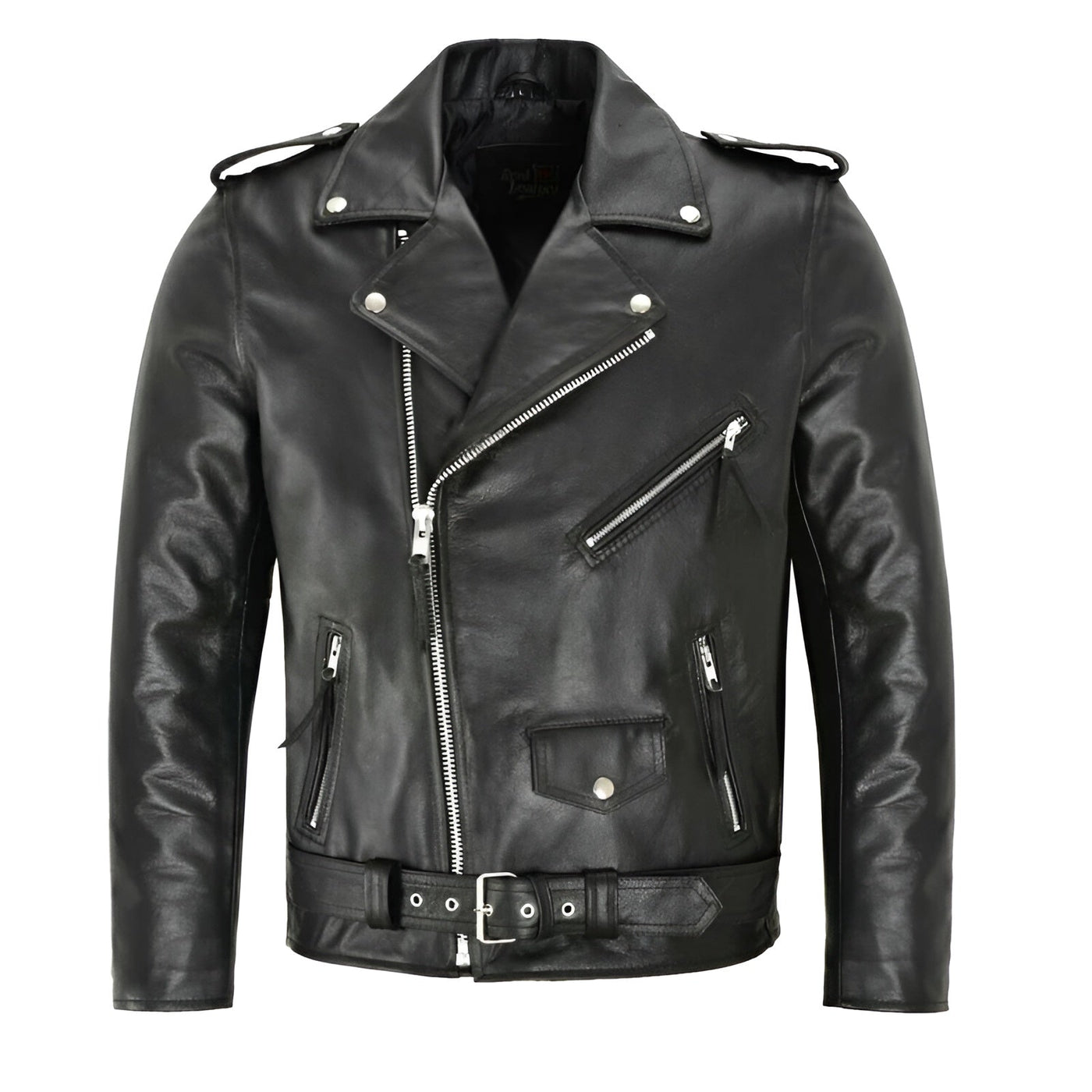 Austin™ | Klassische Biker-Lederjacke