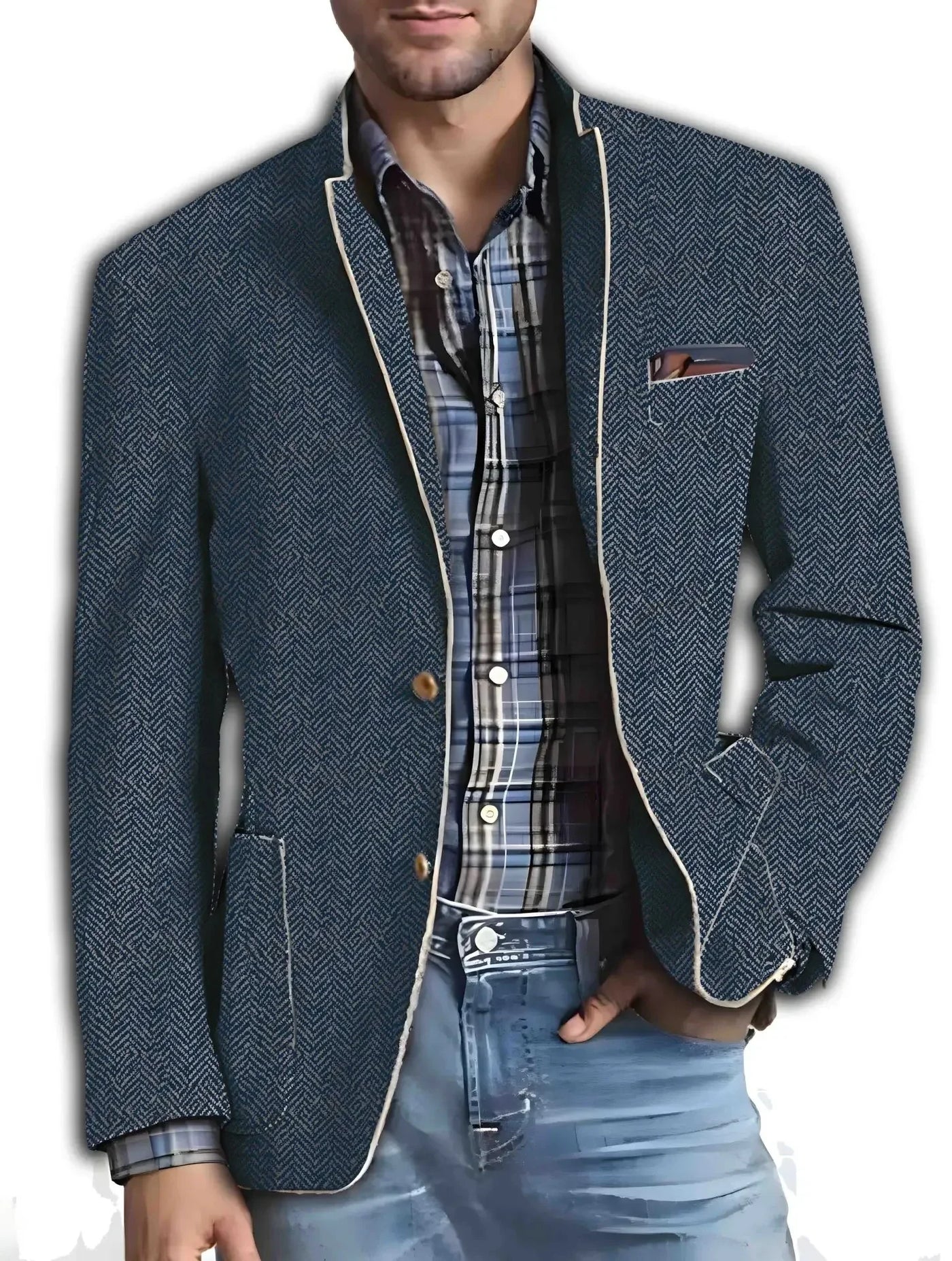 Marc | Elegante Bedruckte Anzugjacke für Herren