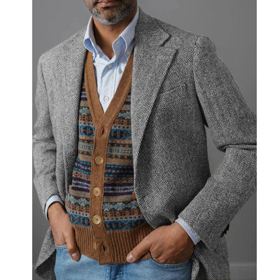 Marc | Elegante Herbstjacke im Fischgrätmuster