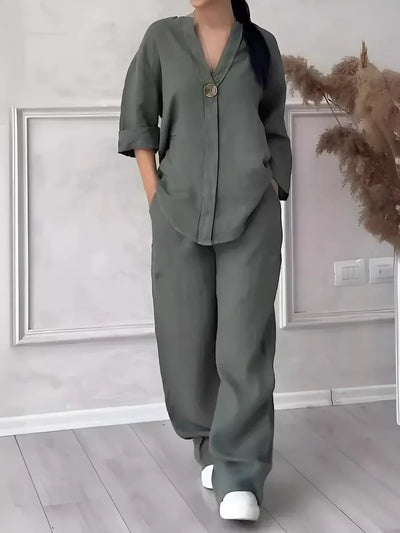 Erika - Lässiges Leinenset