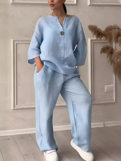 Erika - Lässiges Leinenset