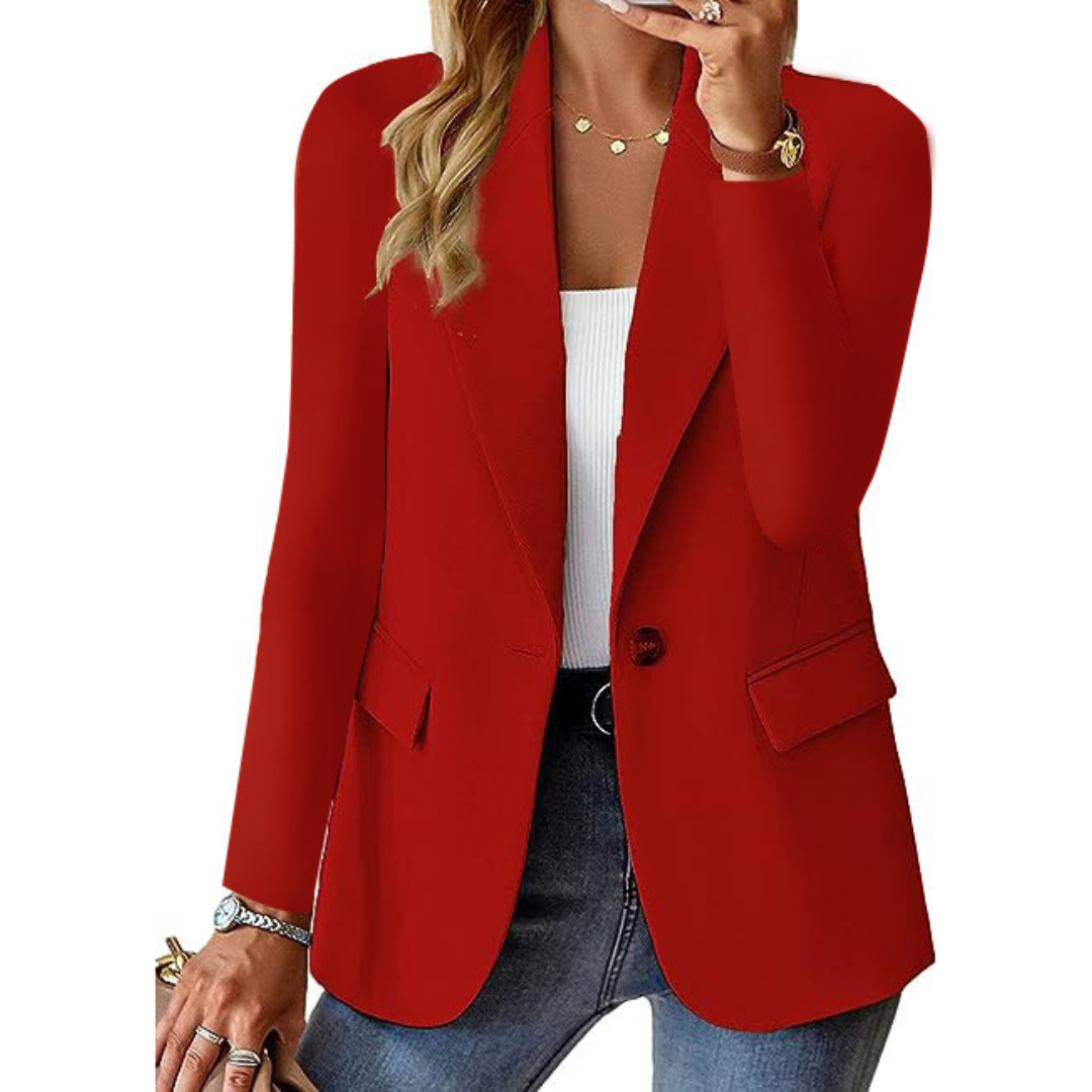 Lässiger Damen Blazer Mit Reverskragen | Bedruckt